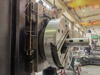 Планшайба с радиальным суппортом горизонтально-расточного станка SMTCL TPX: зубчатый венец, расточной шпиндель с продольными прорезями